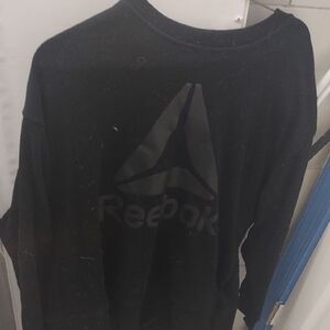 Reebok Black Crewneck Sweater Minimalist Design